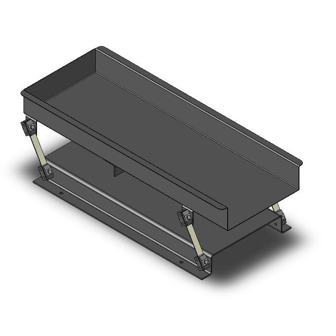 conveyor system KRD FL 35 100 with pneumatic vibrator by NetterVibration