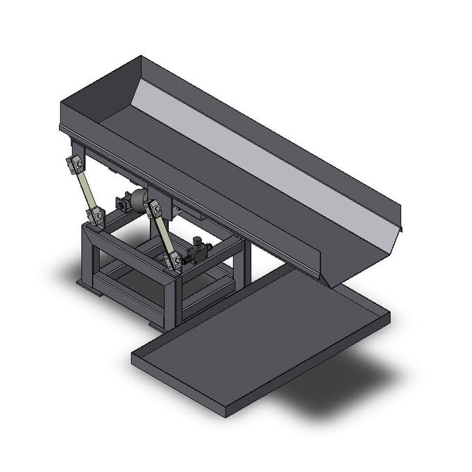 conveyor system KRD FL 35 110 with pneumatic vibrator by NetterVibration